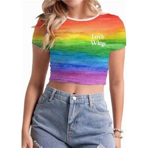 Crew Neck Short Sleeve Fit Tee Y2k Women's Streetwear Cropped Top Summer Cropped